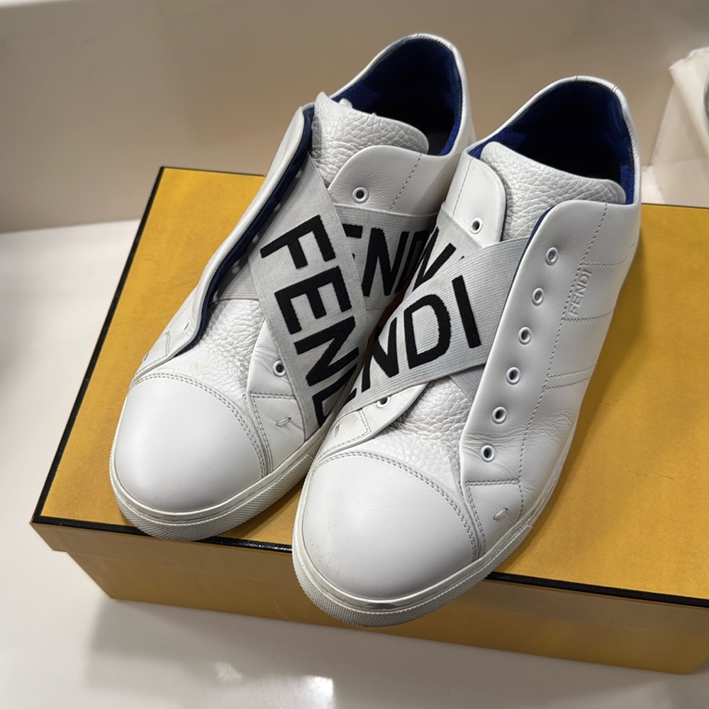 Fendi Logo White Sneakers